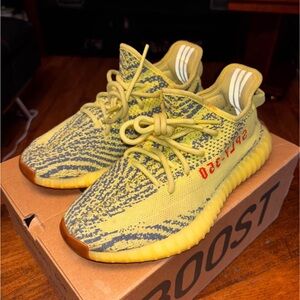 Frozen Yellow Yeezy 350s